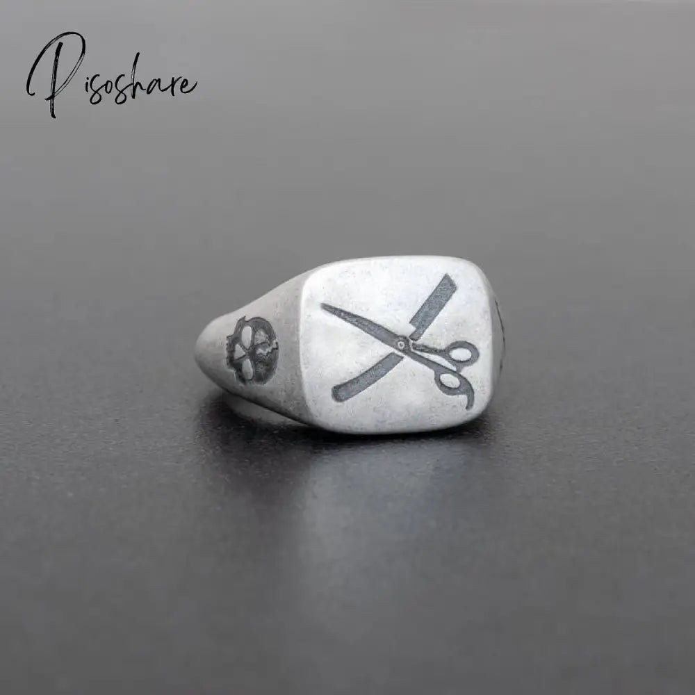 Vintage Silver Color Rings Mens Womens Exquisite Hand Carved Floral Boho Simple Style Wedding
