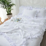 Water Washed Cotton Bubble Wrap Princess Style Lace Summer Cool Quilt With Air Conditioning Thin