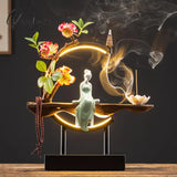 Waterfall Backflow Incense Burner Ladies Stick Holder Buddha Home Decoration Ceramic Handmade