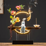 Waterfall Backflow Incense Burner Ladies Stick Holder Buddha Home Decoration Ceramic Handmade