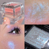 Waterproof Diamond Highlighter Blush Palette Natural Peach Pink Red Rouge Cheek Lasting Nude Makeup