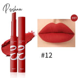 Waterproof Matte Velvet Lipstick 12 Colors Long Lasting Red Pink Lipsticks Non Stick Nude Series