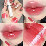 Waterproof Mirror Water Light Glass Lip Gloss Glaze Nude Brown Clear Tint Not Sticky Moisturizing