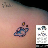 Waterproof Temporary Tattoo Stickere Black Hand Drawn Heart Design Body Art Fake Flash Wrist Ankle