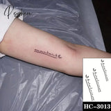 Waterproof Temporary Tattoo Stickere Black Hand Drawn Heart Design Body Art Fake Flash Wrist Ankle