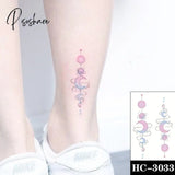 Waterproof Temporary Tattoo Stickere Black Hand Drawn Heart Design Body Art Fake Flash Wrist Ankle