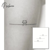 Waterproof Temporary Tattoo Stickere Black Hand Drawn Heart Design Body Art Fake Flash Wrist Ankle