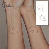 Waterproof Temporary Tattoo Stickere Black Hand Drawn Heart Design Body Art Fake Flash Wrist Ankle