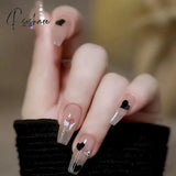 Wearable Artifical Nails Fake With Glue Removable French Tips Press On Medium Length Nail Supplies