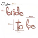 Wedding Decorations Rose Gold Bride To Be Letter Foil Ballon Veil Sash Headband Bridal Shower