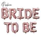 Wedding Decorations Rose Gold Bride To Be Letter Foil Ballon Veil Sash Headband Bridal Shower