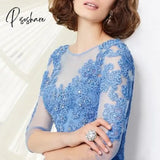 Weddings Lace Beaded Women Party Dress New Fashion Half Sleeve Appliques Elegant Mother Of The
