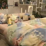 Winter Comforter Bedding Sets Double Cotton Protector Aesthetic Duvet Cover Insert Flowers Cute