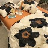 Winter Comforter Bedding Sets Double Cotton Protector Aesthetic Duvet Cover Insert Flowers Cute