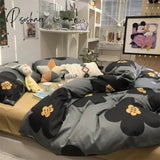 Winter Comforter Bedding Sets Double Cotton Protector Aesthetic Duvet Cover Insert Flowers Cute