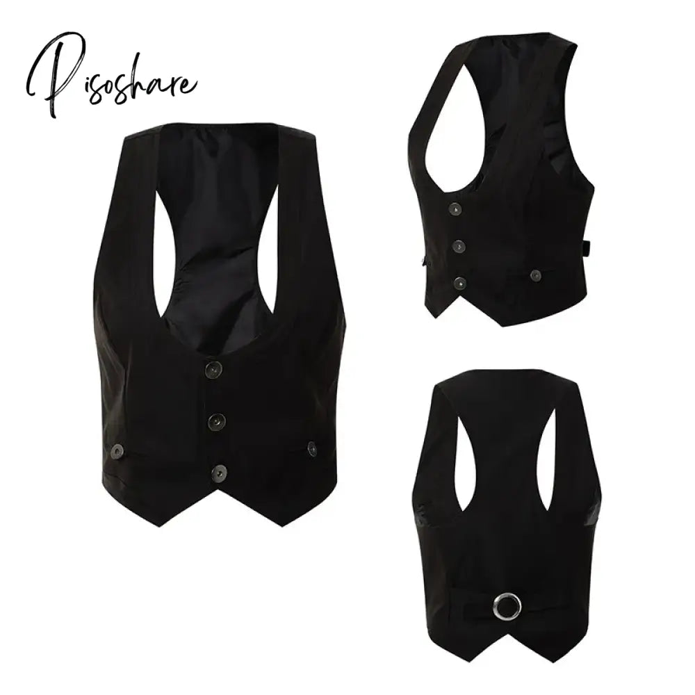 Women’s Dressy Waistcoat Racerback Vest Tuxedo Daily Suit Vintage Steampunk Jacquard Jacket Punk