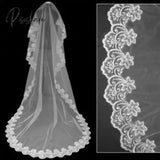 Yarn Embroidery Lace Special For Wedding Cos Soft Tulle Applique Edge 3Meter Long Tailed Chapel
