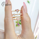 Zircon Rings For Women Trendy Little Bear Love Fruit Temperament Girl Prom Party Gift Wedding Ring