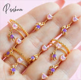 Zircon Rings For Women Trendy Little Bear Love Fruit Temperament Girl Prom Party Gift Wedding Ring