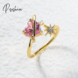 Zircon Rings For Women Trendy Little Bear Love Fruit Temperament Girl Prom Party Gift Wedding Ring