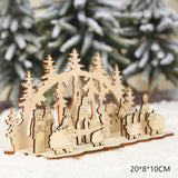 New Year 2023 Natural Xmas Wood Craft Christmas Tree Ornament Wooden Pendant Decoration Noel Decora Adornos De Navidad Gift