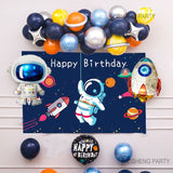 Outer Space Balloon Garland Kit Arch Moon Rocket Astronaut Foil Helium Balloons For Galaxy Theme Boy Kids Birthday Party Decor