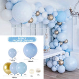 Blue Silver Metal Balloon Garland Arch Wedding Birthday Balloons Decoration Birthday Party Latex Balloons for kids Baby Shower