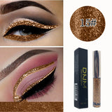 New Professional Shiny Eye Liners Cosmetics For Women Pigment Silver Rose Gold Color Liquid Glitter Eyeliner Makeup Eye Shadow