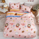 Pisoshare 3/4 Pcs Cute Cartoon Kids Bedding Sets For Girl Duvet Cover Set Pillowcase Woman Adult Bed Sheet King Queen Full Home Textile