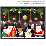 Christmas Window Stickers Merry Christmas Decorations For Home Christmas Wall Sticker Kids Room Wall Decals New Year Stickers