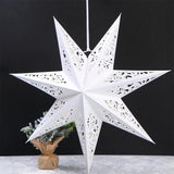 45cm Hollow Out Star Party Light Window Grille Home Bedroom Night Light Garden Hanging Decoration Hollow Folding Light Cover