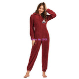 Onesies Fluffy Fleece Jumpsuits Sleepwear Overall Plus Size Hood Sets Pajamas For Women Adult For Winter Warm Pyjamas Women