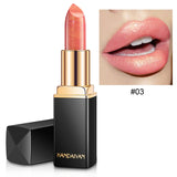 New 9 Colors Luxury Lipstick Lips Makeup Waterproof Shimmer Long Lasting Pigment Nude Pink Mermaid Shimmer Lipsticks Makeup