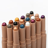 10 Color Stereo Eye Shadow Stick Pen Eyeshadow Stick Double Color Gradient Shadow Stick Glitter Makeup