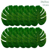 Green Artificial Tropical Palm Leaves Hawaiian Luau Party Safari Jungle Birthday Party Decor Hawaii Summer Forest Party Supplies