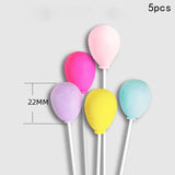 Soft Clay Number Balloon Cake Birthday Topper 1st Birthday Party Decorations Kids Baby Shower Girl  Happy Birthday Cake Topper