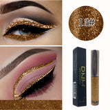 New Professional Shiny Eye Liners Cosmetics For Women Pigment Silver Rose Gold Color Liquid Glitter Eyeliner Makeup Eye Shadow