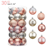 Valery Madelyn30pcs Christmas Balls 6cm for Tree Blue Christmas Balls Plastic Christmas Tree Ornaments Decorations Home Pendants