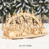 New Year 2023 Natural Xmas Wood Craft Christmas Tree Ornament Wooden Pendant Decoration Noel Decora Adornos De Navidad Gift