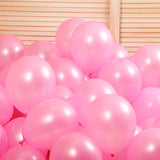 12pcs/lot Pink Latex Balloon Chrome Red Hot Pink Silver Metal Balloon Baby Shower Birthday Party Wedding Decorations Air Globos
