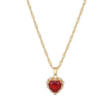Lost Lady Possession Necklace Zircon Heart Pendant Necklace For Women Simple Ladies Birthday Gift Jewelry Wholesale Direct Sales