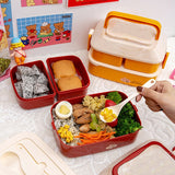 Pisoshare Japanese Style Kawaii Bento Box For Girls School Children Picnic Lunch Box With Compartments Microwave Food Storage Containers