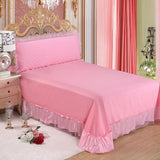 Pisoshare Luxury Wedding Bedding Sets Queen King Size Pink Princess Lace Bedcover Set Jacquard Duvet Cover Bed Sheet Pillowcases