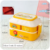 Pisoshare Japanese Style Kawaii Bento Box For Girls School Children Picnic Lunch Box With Compartments Microwave Food Storage Containers