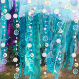 Under The Sea Party Decorations Colorful Bubble Garlands Ocean Themed Party Circle Hanging Banner Mermaid Birthday Party favor