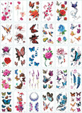 30Pcs/Set No Repeat Temporary Tattoo Stickers Waterproof Arm Clavicle Body Art Sticker Disposable butterfly tatouage temporaire