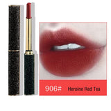 2 Colors Matte Lipstick Thin Tube Velvet Lip Tint Long Lasting Beauty Cosmetics for Women Wedding Party Makeup Wholesale