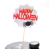 Halloween Cake Toppers DIY Cupcake Topper Castle Ghost Witch Vampire Pumpkin Cake Flags Kids Birthday Wedding Party Baking Decor