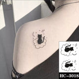 Waterproof Temporary Tattoo Stickere Black Hand Drawn Heart Design Body Art Fake Tattoo Flash Tattoo Wrist Ankle Female