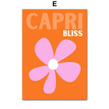 Abstract Evil Eye Mykonos Capri Bliss Santorini Flower Wall Posters And Prints Canvas Painting Pictures For Living Room Decor